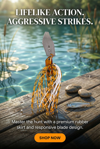 Vibrating Jig Bladed Swim Premium with Rubber Skirt for Freshwater