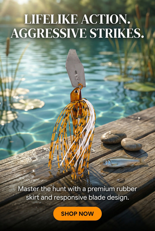 Vibrating Jig Bladed Swim Premium with Rubber Skirt for Freshwater