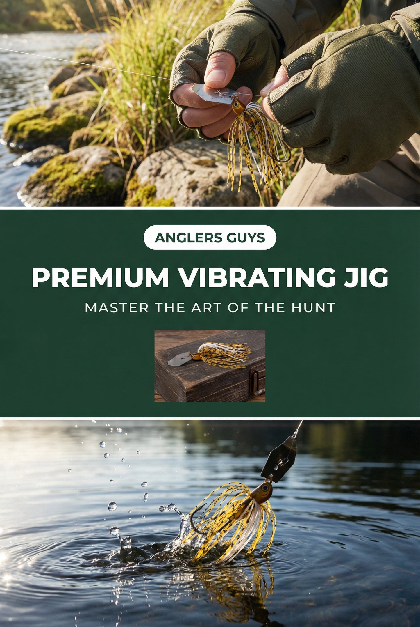 Vibrating Jig Bladed Swim Premium with Rubber Skirt for Freshwater