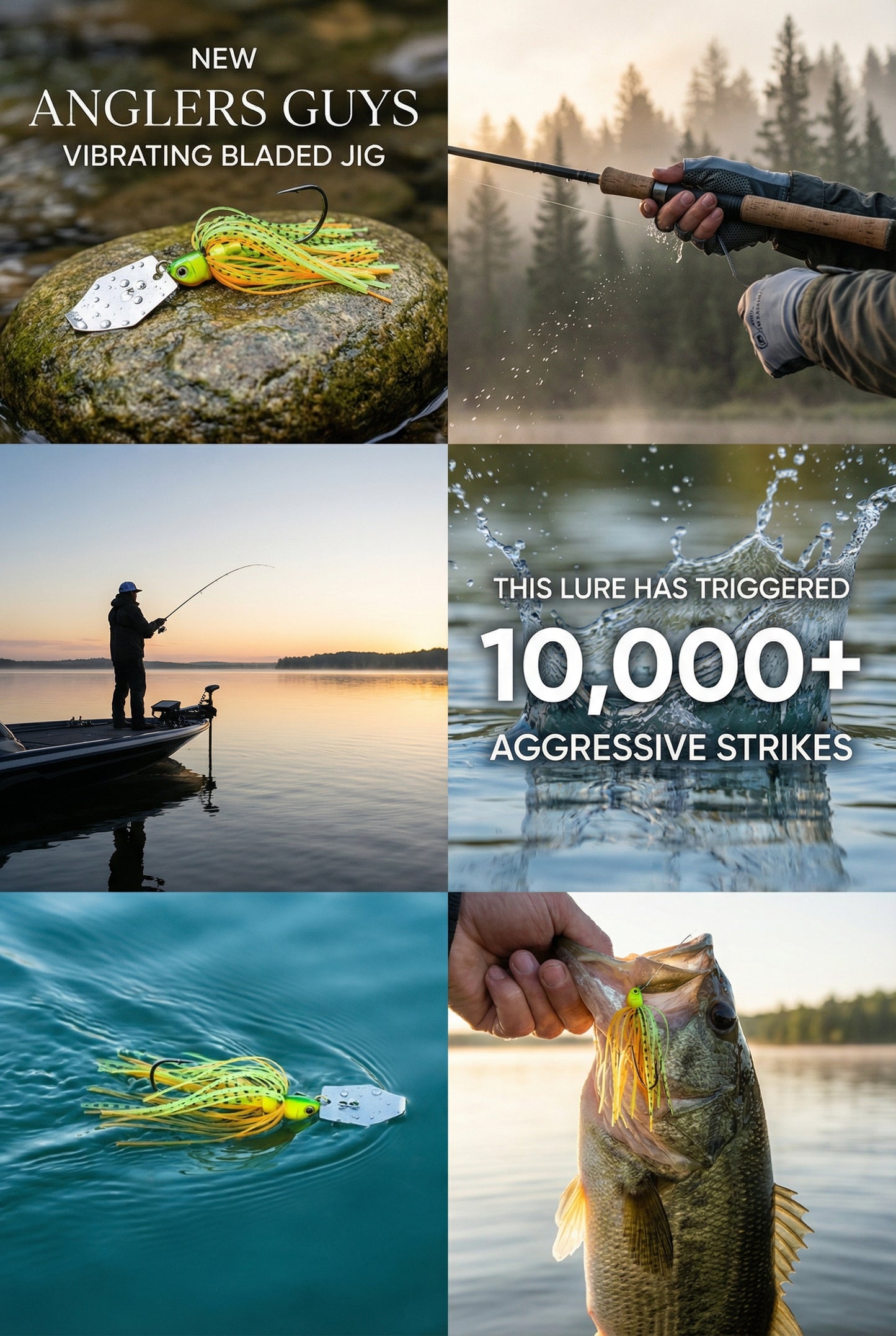 Vibrating Jig Bladed Swim Premium with Rubber Skirt for Freshwater