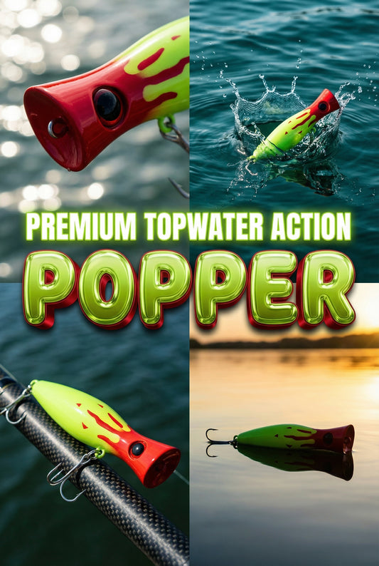 Floating Popper Premium Fishing Lure 3D Eyes