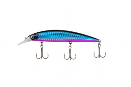 Minnow Premium Fishing Lure Sinking Heavy Wobble Blue and Violet