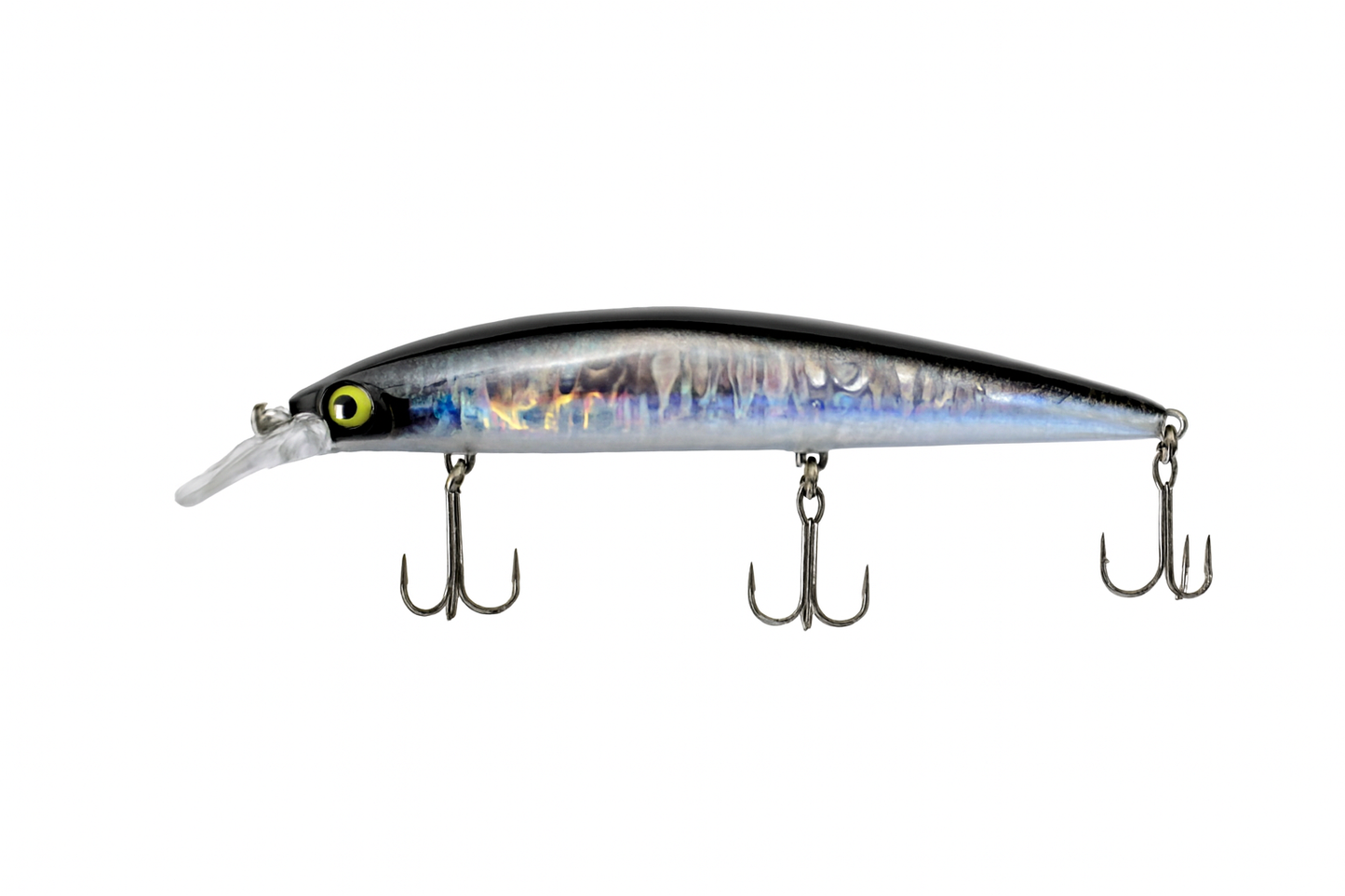 Minnow Premium Fishing Lure Sinking Heavy Wobble Black and Silver