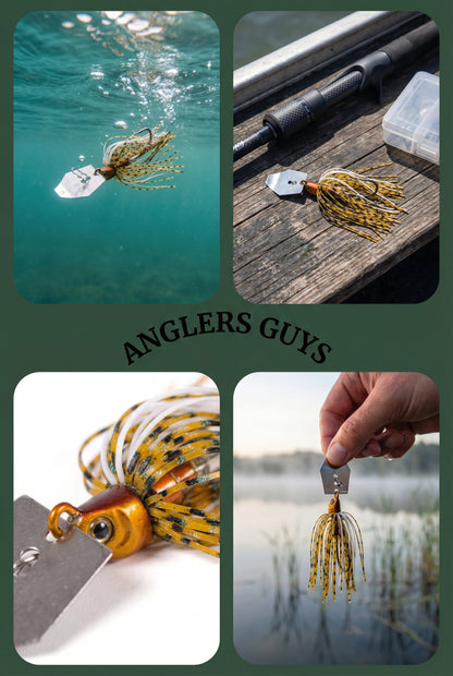 Vibrating Jig Bladed Swim Premium with Rubber Skirt for Freshwater