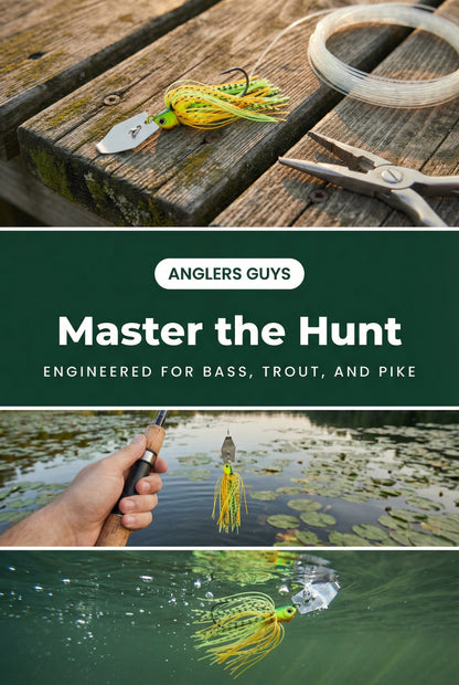 Vibrating Jig Bladed Swim Premium with Rubber Skirt for Freshwater